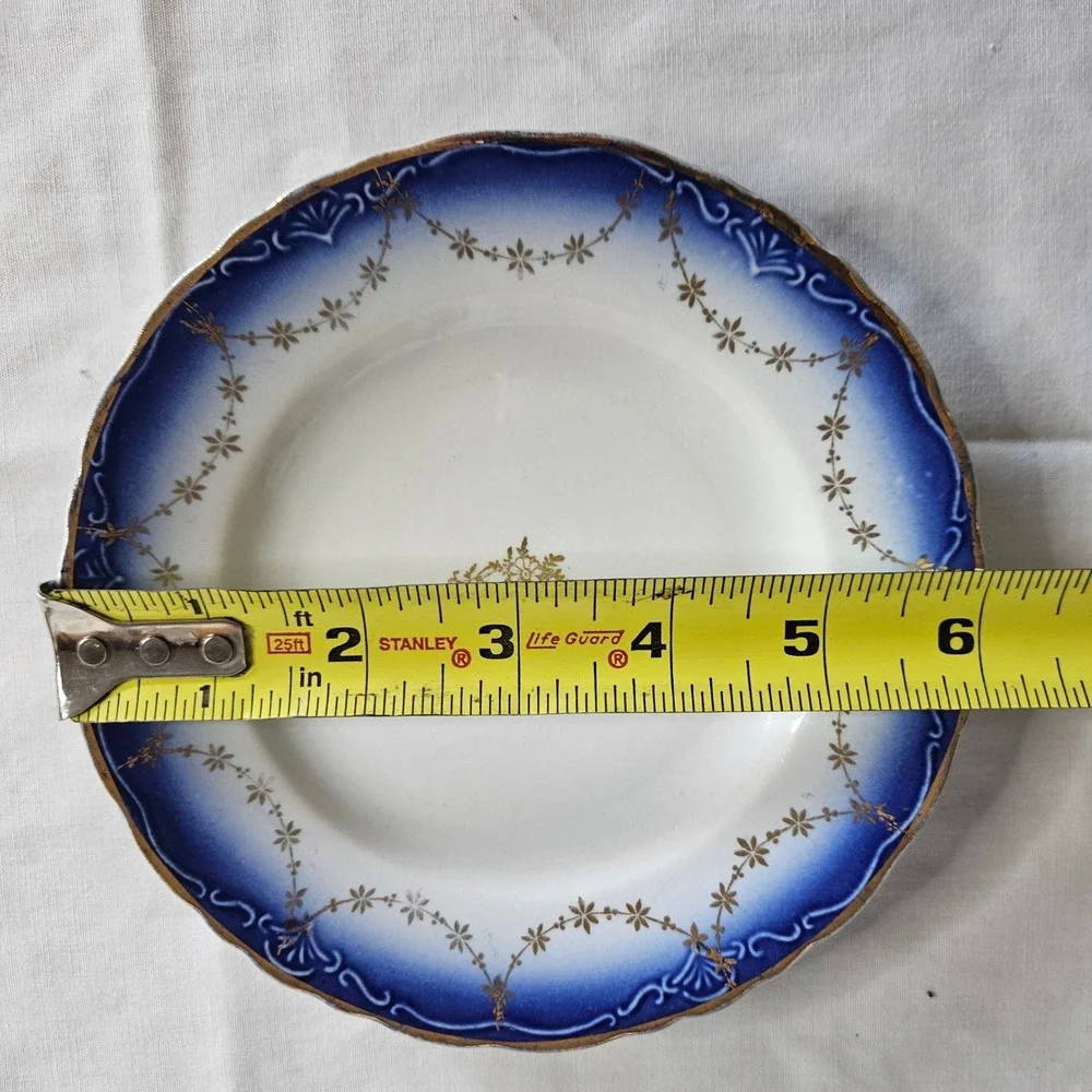 Antique La Francaise FC Co Porcelain Flow Blue FC8 Pattern Plate 6